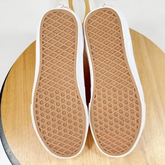 Vans SK8-Hi Canvas High-Top Sneakers Shoes Red White 7 Men 8.5 Women - Picture 8 of 11